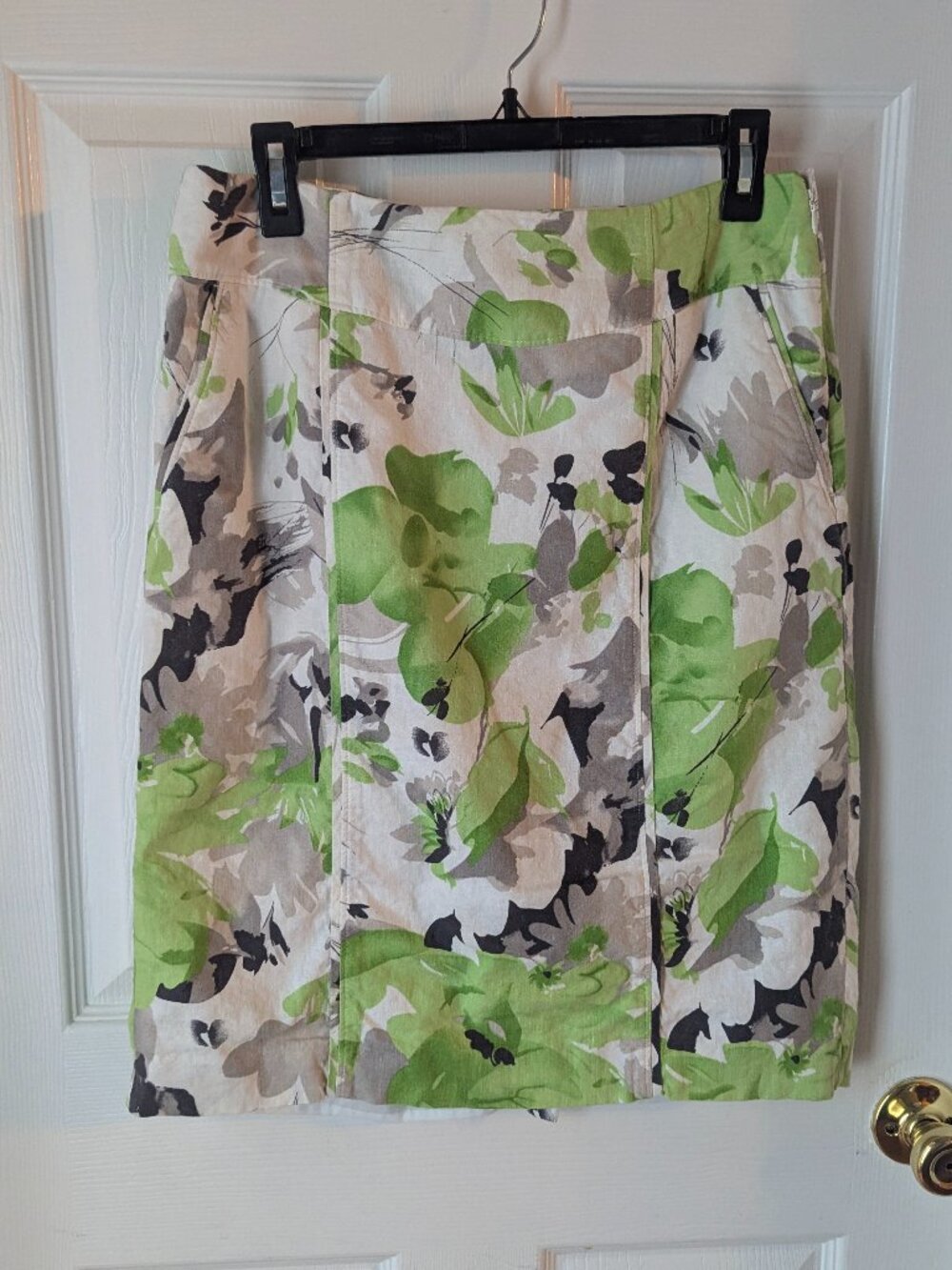 Cato skirt in black white grey and green - 8